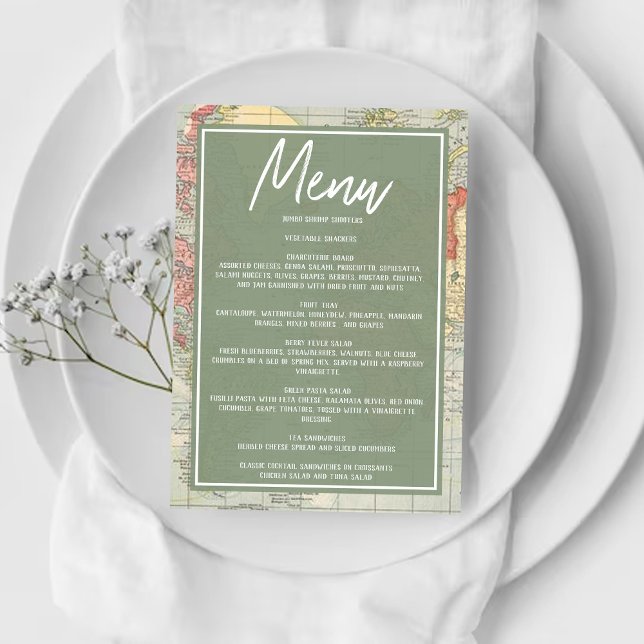 Menu "Oh Les Endroits..." Baby shower (Créateur téléchargé)