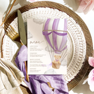 Menu On Peut Attendre Le Baby shower Violet Lilac