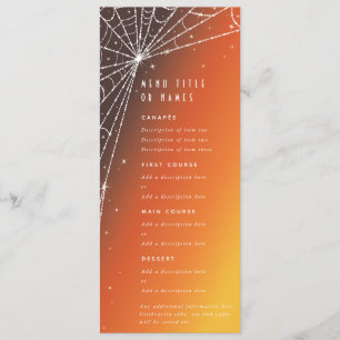 Menu Orange Sunset Diamond Spider Web Flat 4 Parcours
