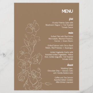 Menu Orchidée blanche ・ Mariage tropical moderne