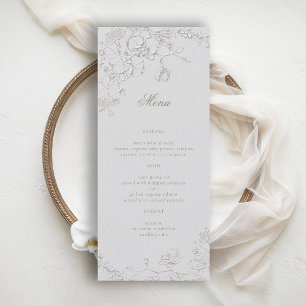 Menu Orchidées Rêverie Ivory Mariage Formel Traditionne