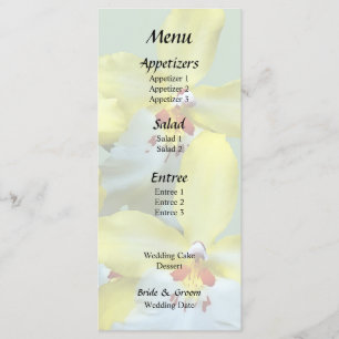 Menu Orchidées Vuylstekeara Jaune et Blanc Cœur