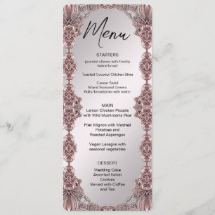 Menu Ornemental Rose