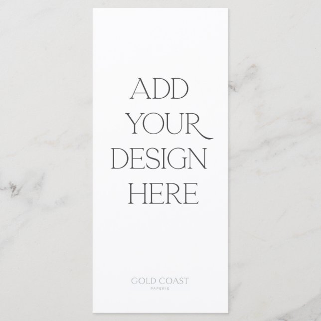 Menu ou impression de programme 4x9 pouces (Devant)