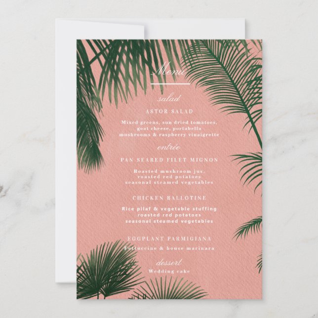 Menu Palm Springs (Devant)