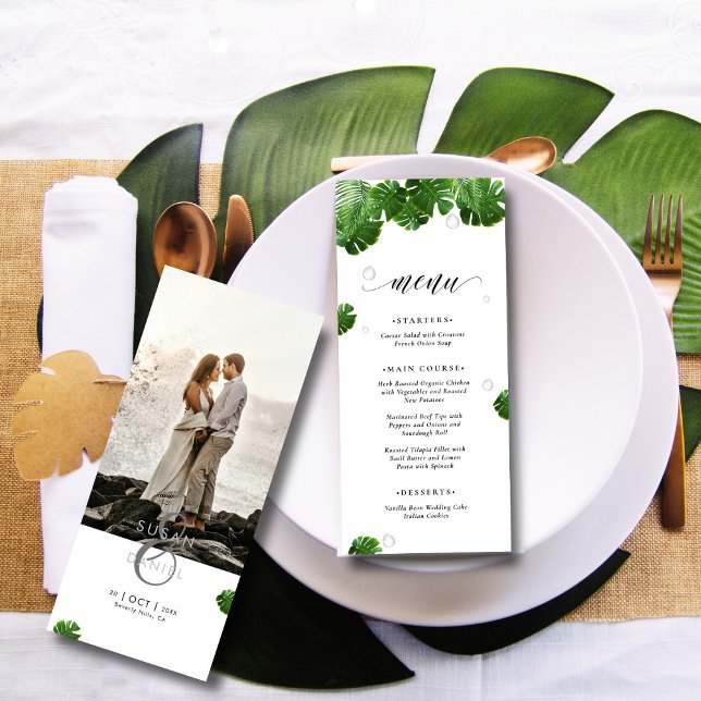 Menu Palme tropicale sauvage Feuille Mariage photo mode (Créateur téléchargé)