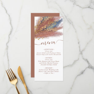 Menu Pampas Grass   Terracotta Paprika Fleur sauvage bl