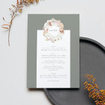 Menu Pampas Wreath Moss Sage Green Monogramme<br><div class="desc">Pampas Wreath Moss Sage Green Monogramme Menu</div>