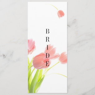 Menu Panneau de réservation de tulipes roses élégantes