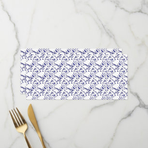 Menu Papier d'emballage bleu et blanc avec un graphique