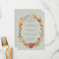 Parcours 3 Plat à cadre floral Thanksgiving