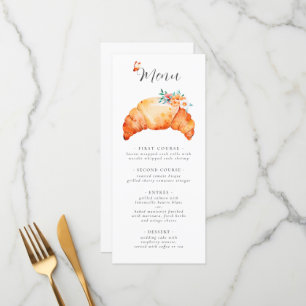 Menu Paris Boulangerie Croissant