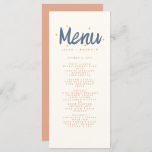 Menu Pastel écriture manuscrite typographie Retro Maria