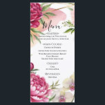 Menu Peony & Orchid Garden Floral Glam Wedding<br><div class="desc">Menu. Matching items in this design are available.</div>