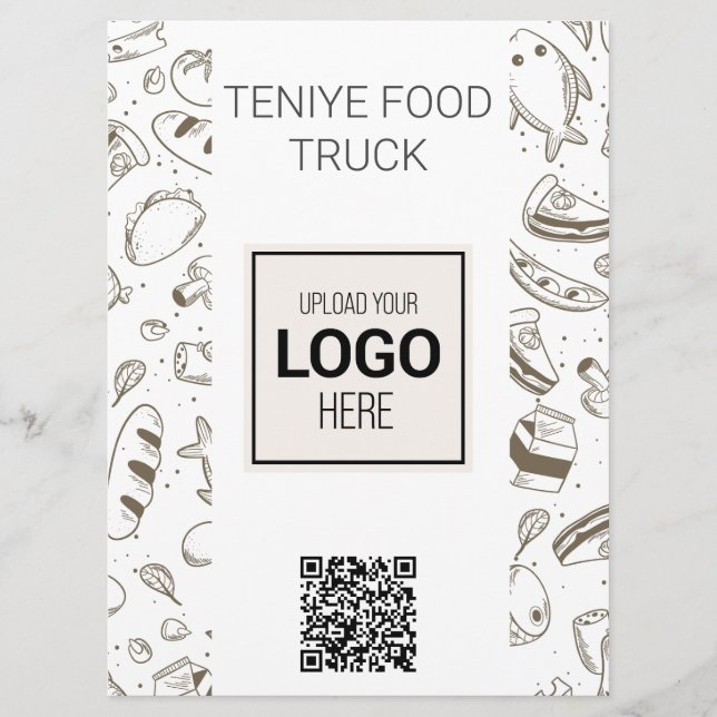 Menu personnalisé de camion de nourriture (Devant)