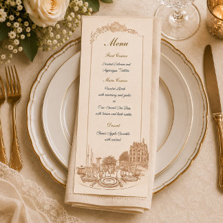 Menu personnalisé pour la célébration au manoir