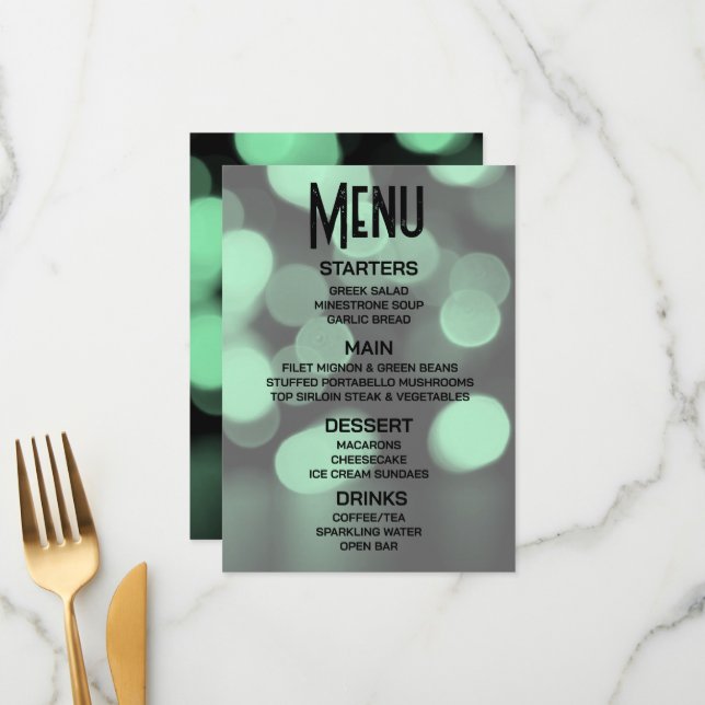 Menu Personnaliser - Créez Votre Propre Grand Bokeh Ver (Devant/Arrière en situation)