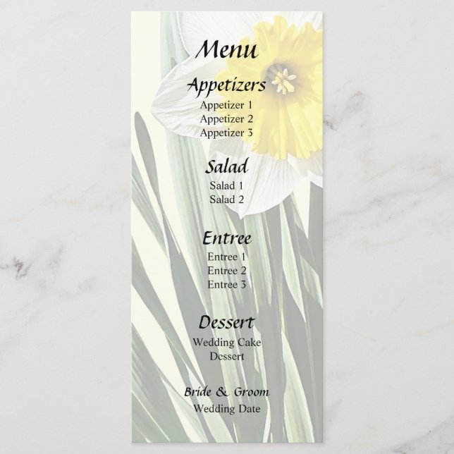 Menu Petit Narcisse Timide (Devant)
