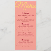 Menu Petit Nourriture Et Boissons Rétro Coucher De