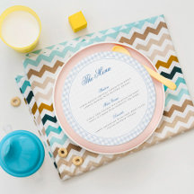 Petite Fête de Naissance Ourson en Vichy Bleu