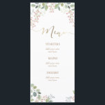 Menu petites fleurs et verdure<br><div class="desc">menu personnalisé</div>