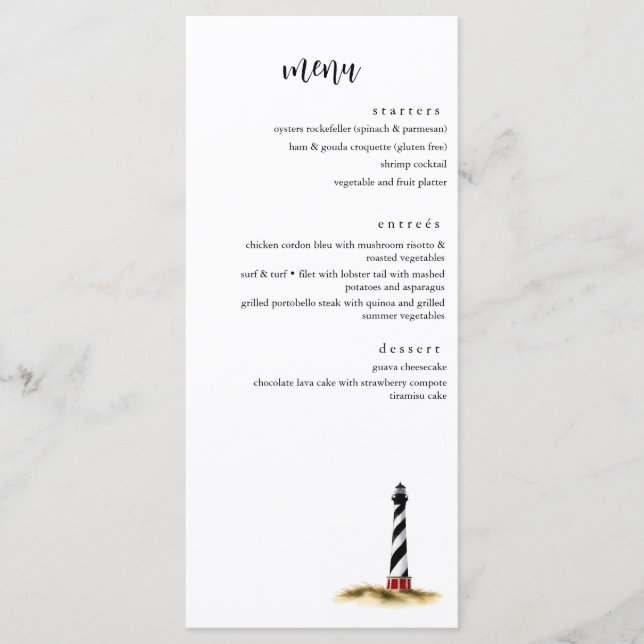 Menu Phare (Devant)