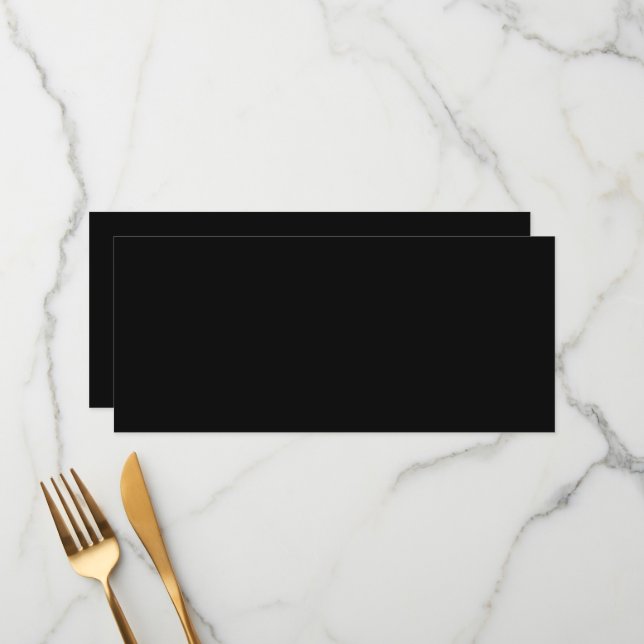 Menu photo en noir et blanc (Devant/Arrière en situation)