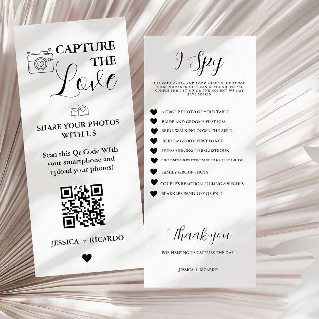 Menu Photo moderne Chasse Scavenger Capturer l'amour (Créateur téléchargé)