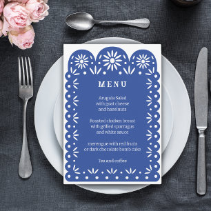 Menu PICADO PAPEL MEXICAIN Bleu