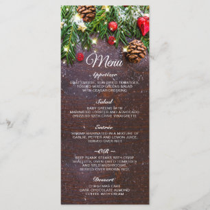 Menu Pine Cônes Branche Russe Noël Dîner de Noël