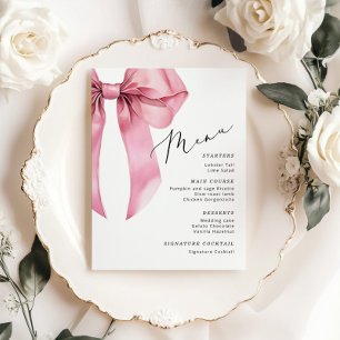 Menu Pink Bow Elle noue le noeud
