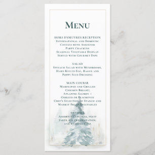 Menu Pins d'hiver Pine des neiges Vert Arrière - plan M