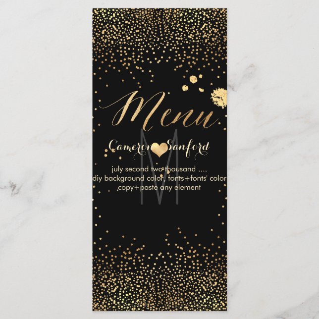 Menu PixDezines Champagne Bubbles/Cartes en rack (Devant)