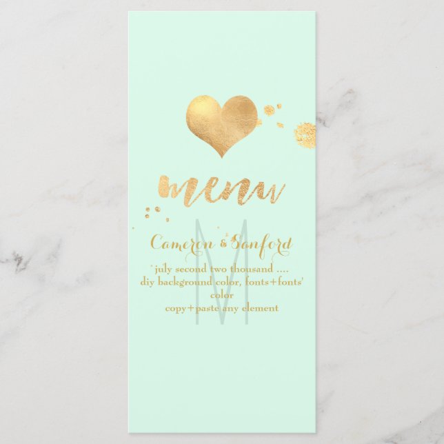 Menu PixDezines do-it-yourself couleur/Faux Gold H (Devant)