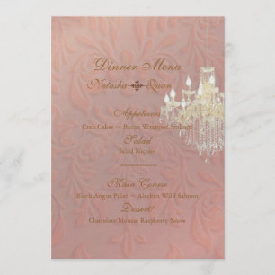 Menu PixDezines Lustre + Damas/ champagne rose