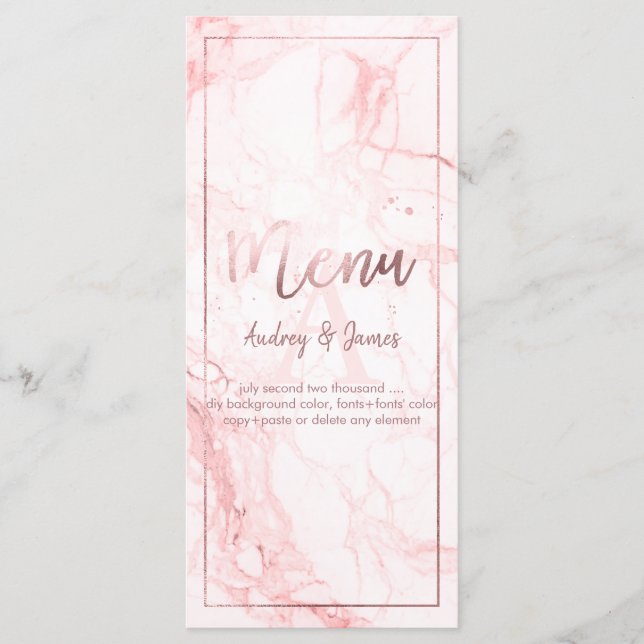 Menu PixDezines Shine Menu/Faux Gold/Marble (Devant)