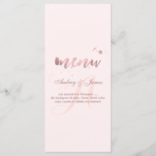 Menu PixDezines Shine Menu/Faux Rose Gold/Fancy Script
