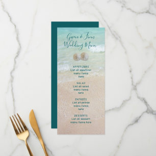 Menu Plage Scène Arrière - plan Sable Dollars Mariage M