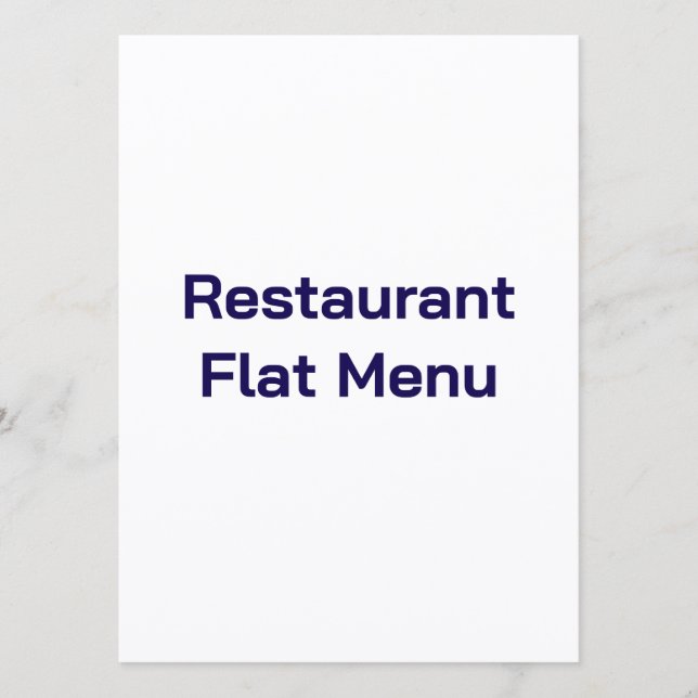 Menu plat (Devant)