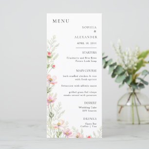 Menu plat Calligraphie moderne minimaliste, mariag