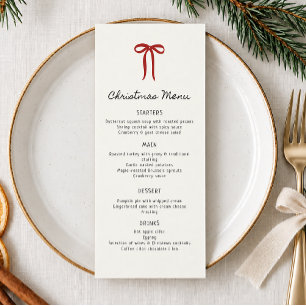 Menu plat de Noël fantaisiste dessiné à la main