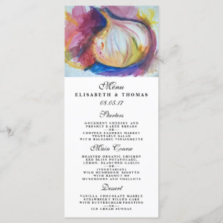 Menu Portrait d'ail Collage Peinture Artistique