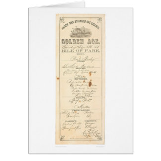 Menu pour le vapeur "âge d'or" (1276A)