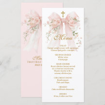 Premier Communion au Ruban Floral - Coquette