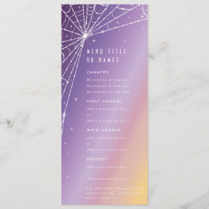 Menu Purple Sunset Diamond Spider Web Flat 4 Parcours
