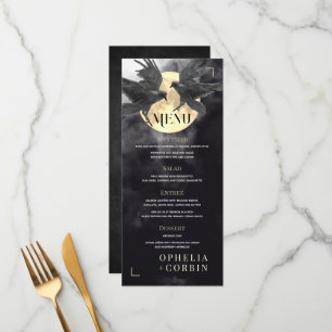Menu Raven & Golden Moon Mariage gothique