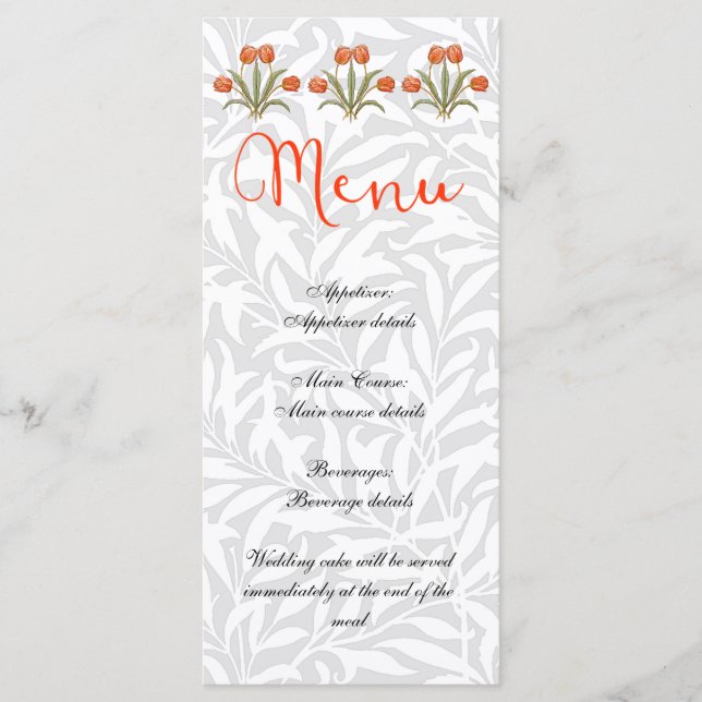 Menu Réception de mariage (Devant)