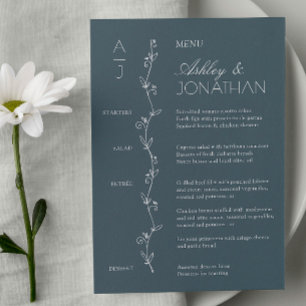 Menu Réception De Mariage De Divider Floral Bio Moderne