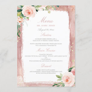 Menu Réception de mariage enchantée de dîner de fête de