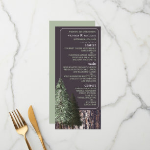 Menu Redwoods & Bark, Mariage rustique